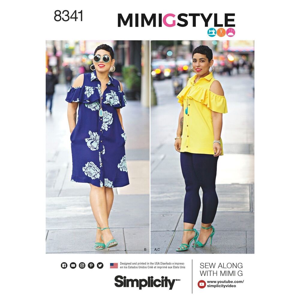 Simplicity Mimi G Style Top Dress Leggings Pattern 8341 Misses & Plus Size 16-24